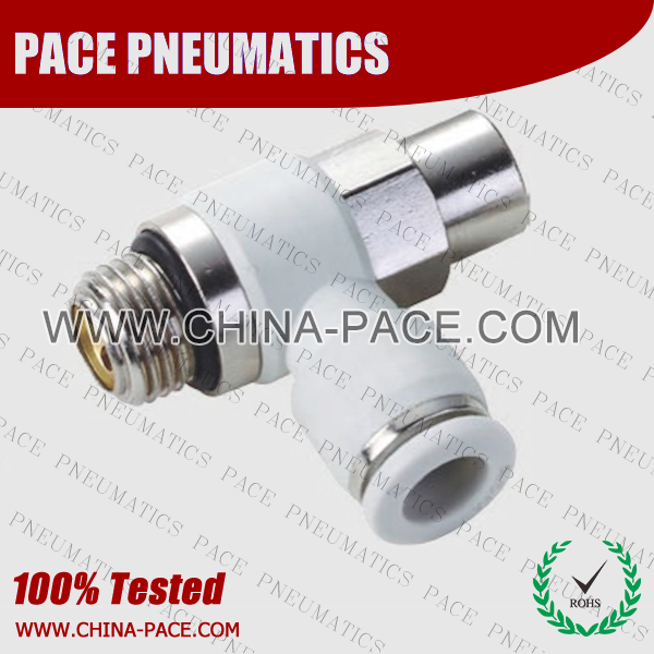 G Thread Round Speed control valve, pneumatic fittings, one touch fittings, push to connect fittings, air fittings